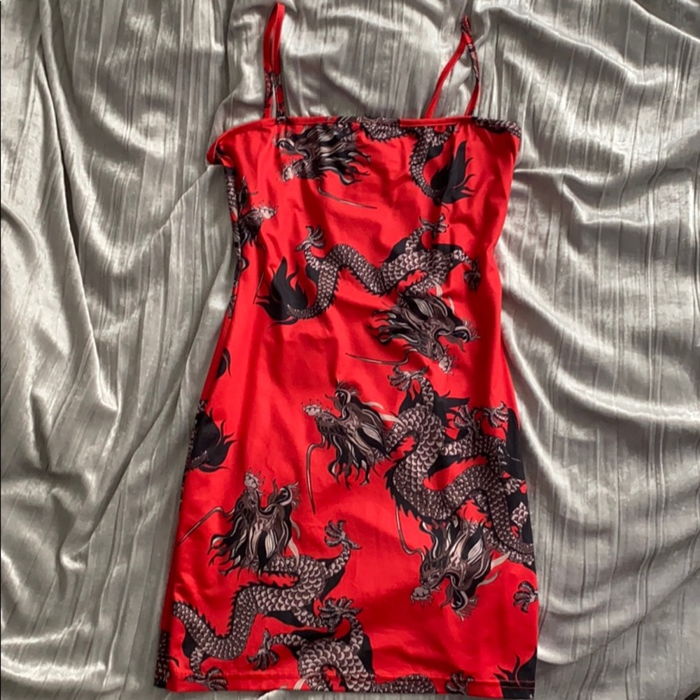 Dragon Firey Body Con dress